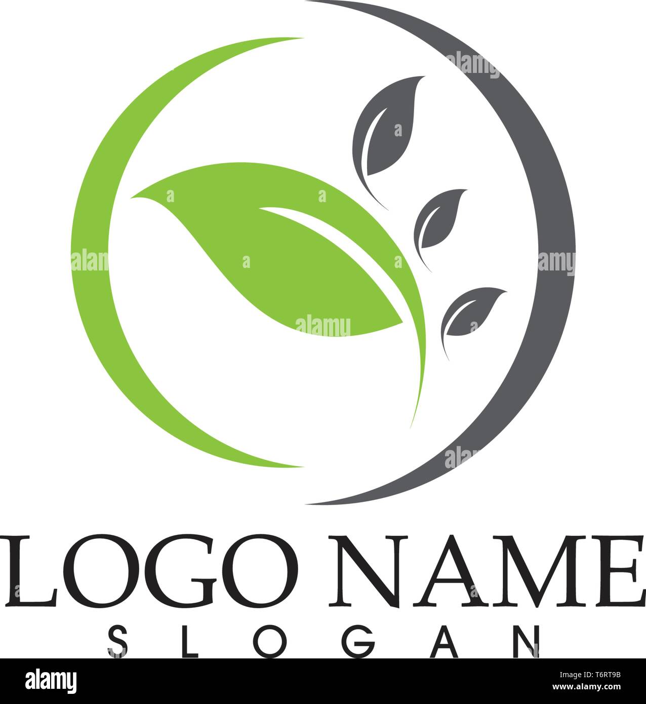 Leaf green nature logo and symbol health Stock Vector Image & Art - Alamy