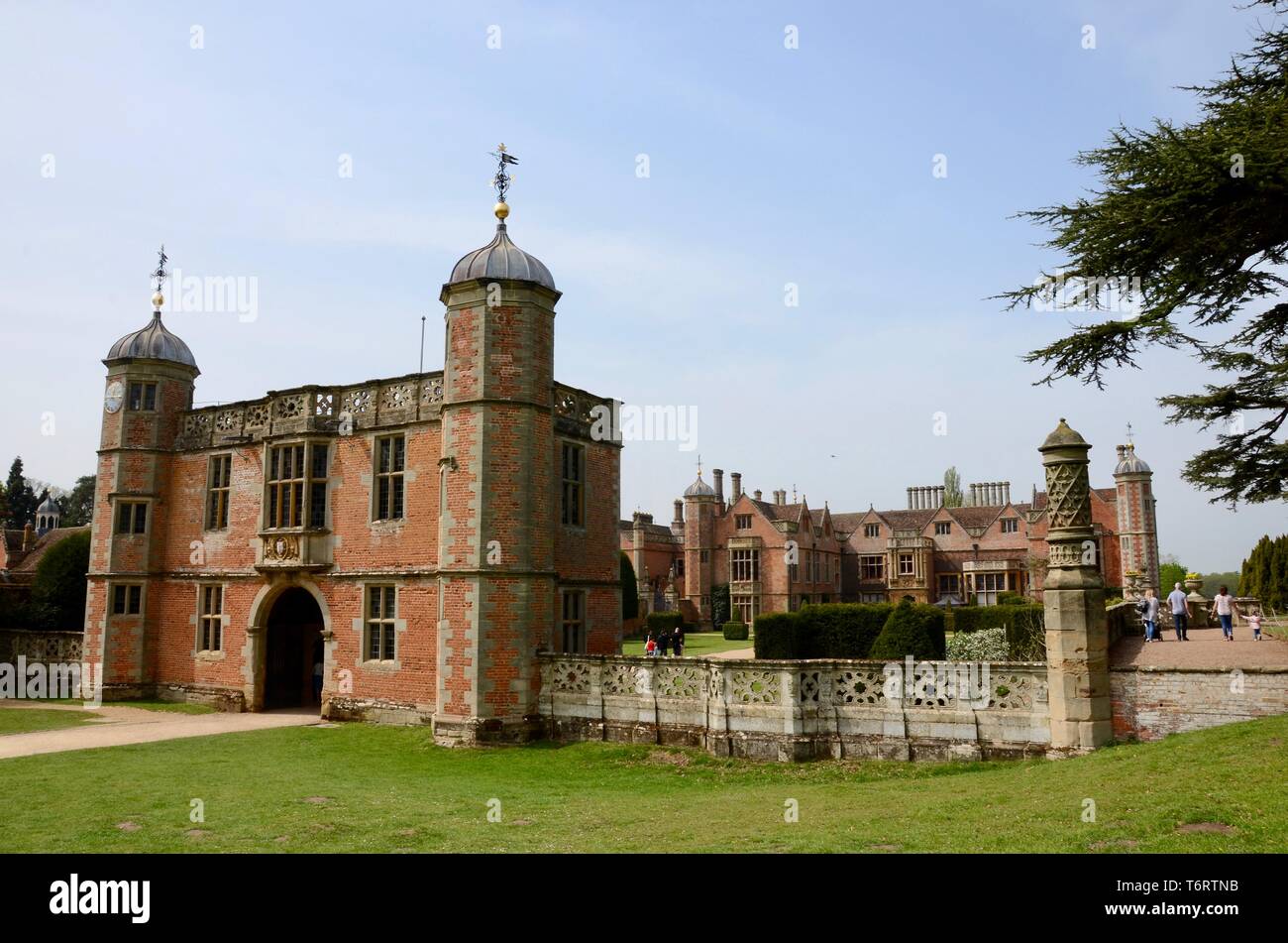 Gatehouse of Charlecote House, Warwickshire, England, UK Stock Photo
