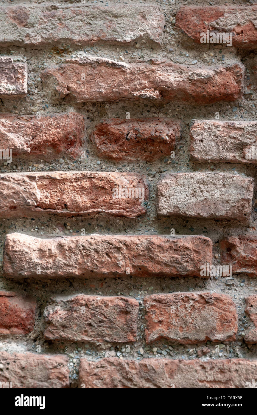 Typical ancient wall of Italian brick house Stock Photo - Alamy