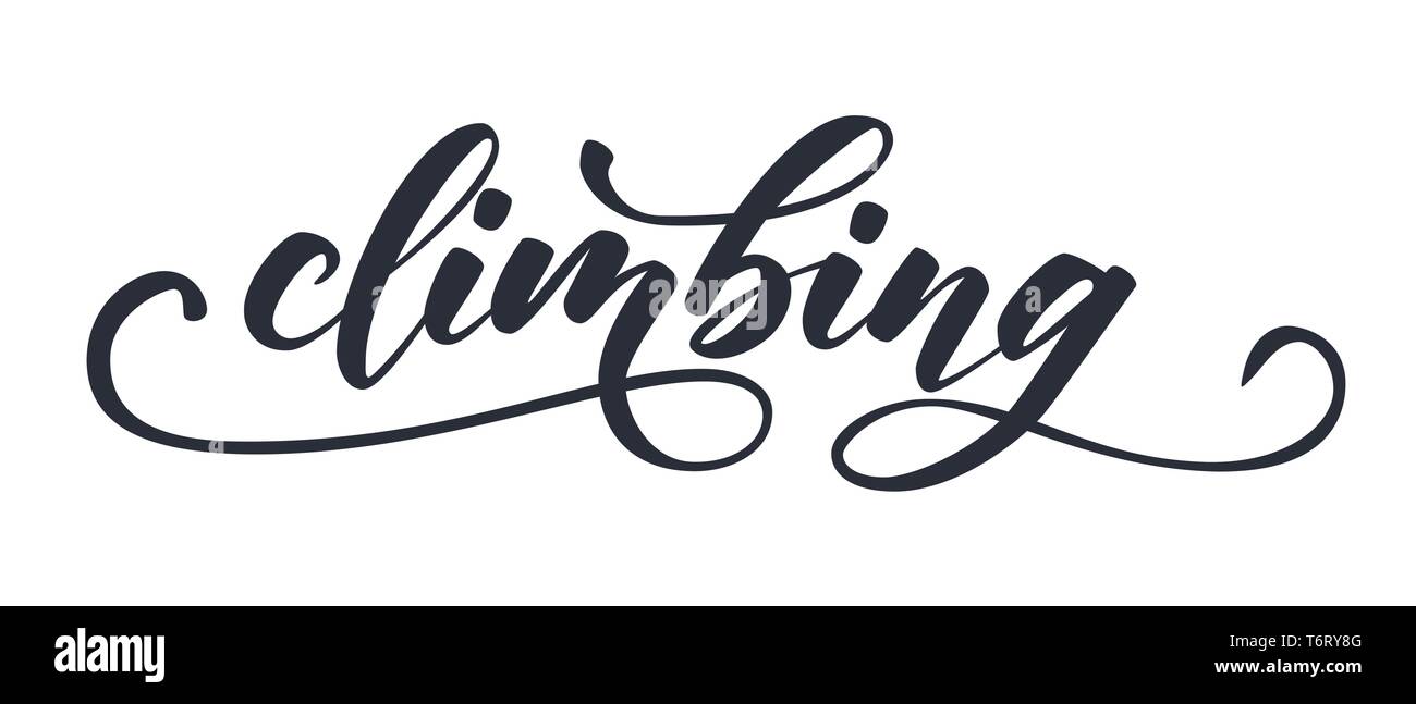 Handwritten word climbing Stock Vector Image & Art Alamy