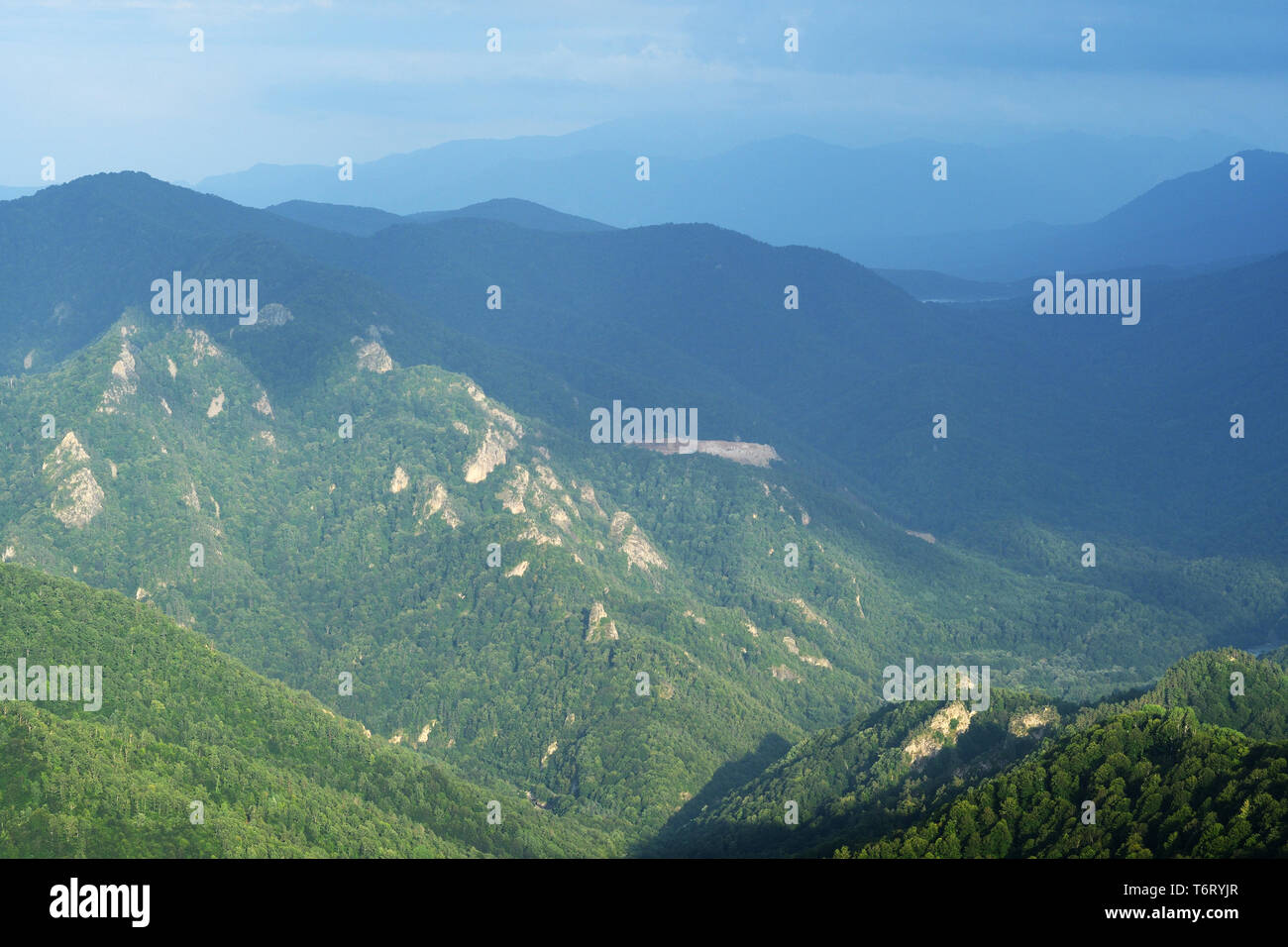 Aerial caucasus mountains hi-res stock photography and images - Alamy