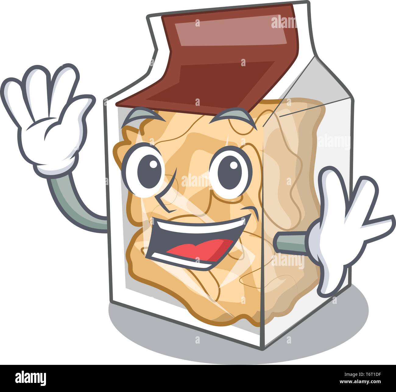 Waving pork rinds in a cartoon jar Stock Vector Image & Art Alamy