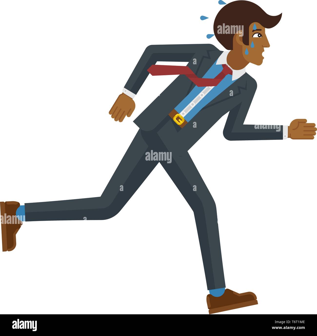 Business Man Stress Pressure Tired Running Concept Stock Vector