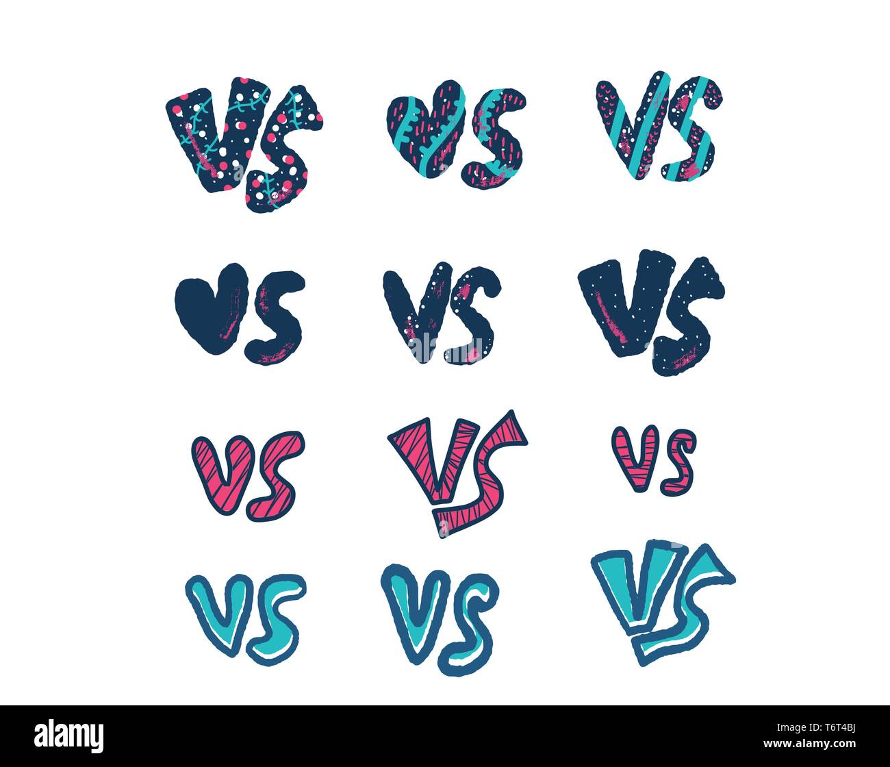 Versus signs set. Vs symbols. Banner elements for battle, match ...