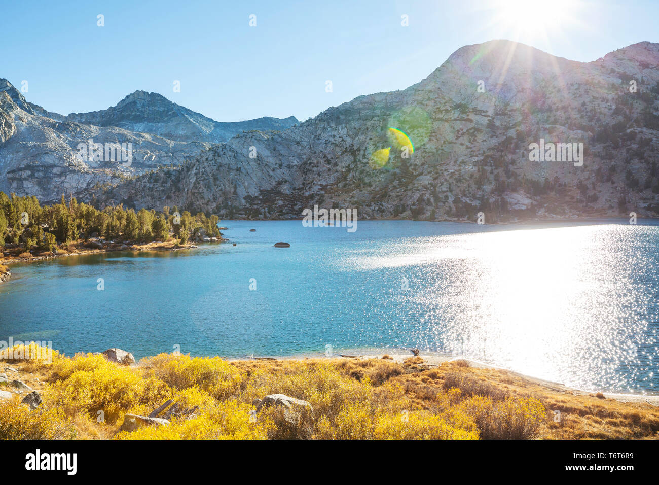 Lake in Sierra Nevada Stock Photo - Alamy