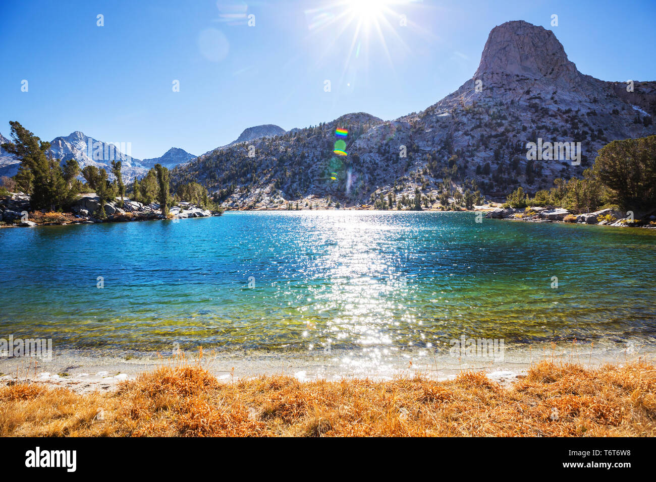 Lake in Sierra Nevada Stock Photo - Alamy