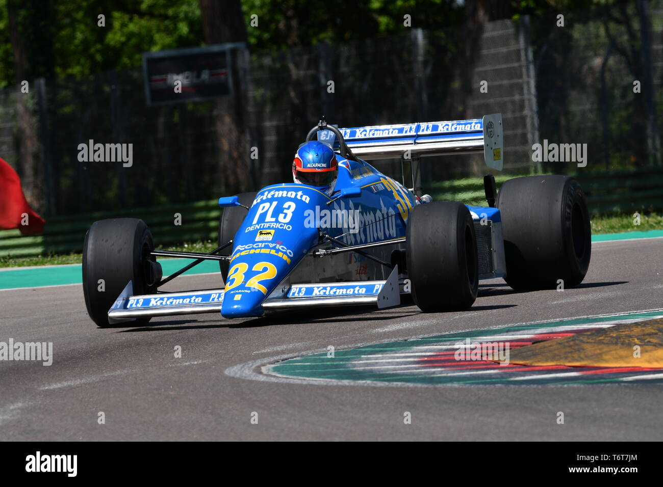 Imola 27 April 19 Historic 19 Osella Fa1e Alfa Romeo F1 Driven By Unknown During Minardi Historic Day 19 Into The Imola Circuit In Italy Stock Photo Alamy