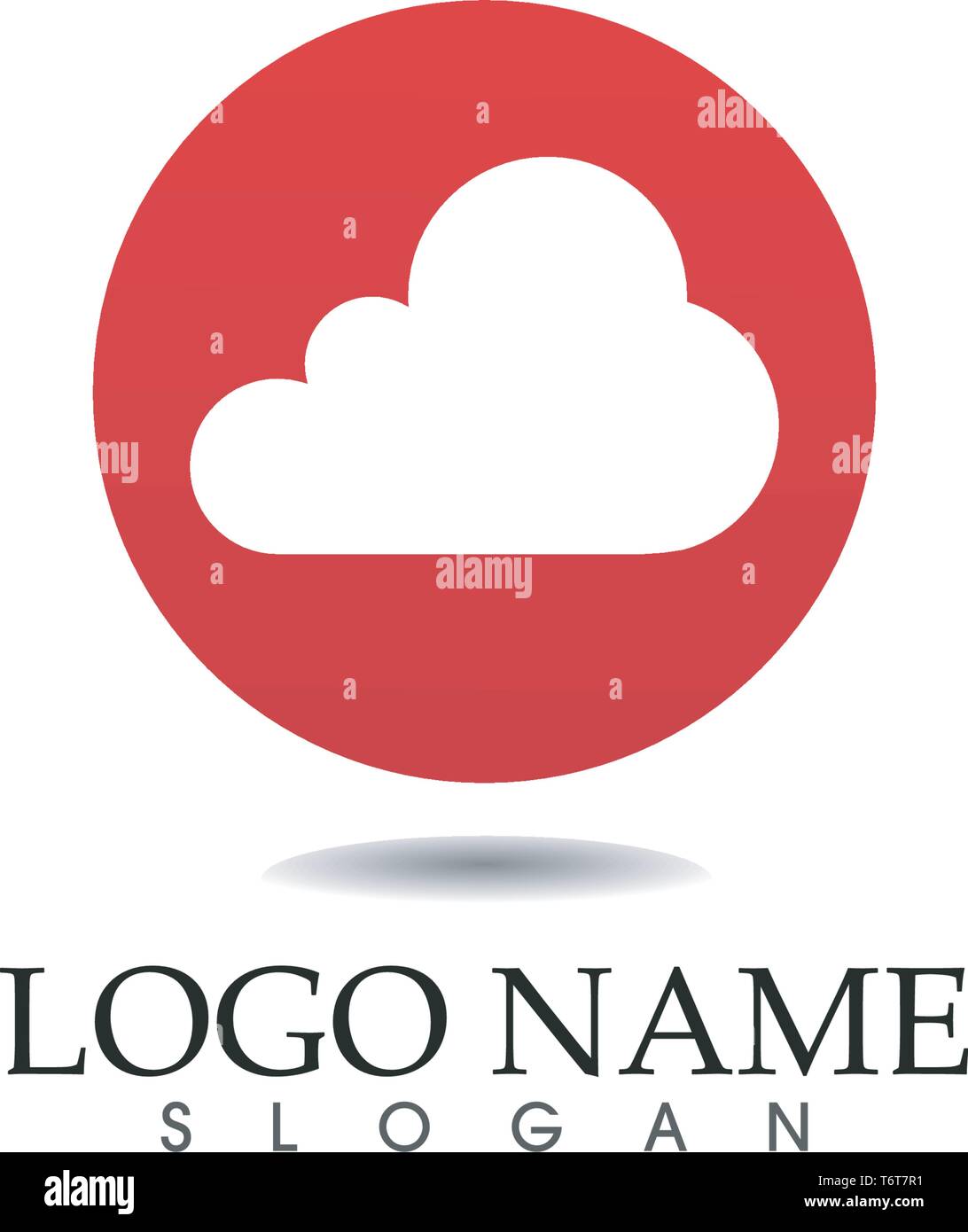 Cloud servers data logo and symbols icons Stock Vector