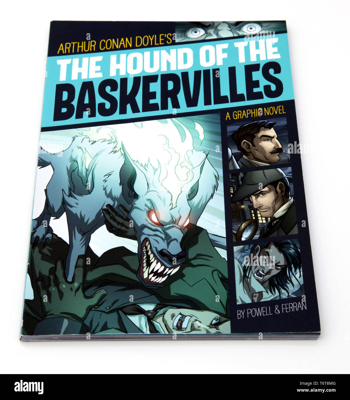 Arthur Conan Doyle's Hound of the Baskervilles, a Sherlock Holmes Graphic Novel Capstone edition 2014 Stock Photo
