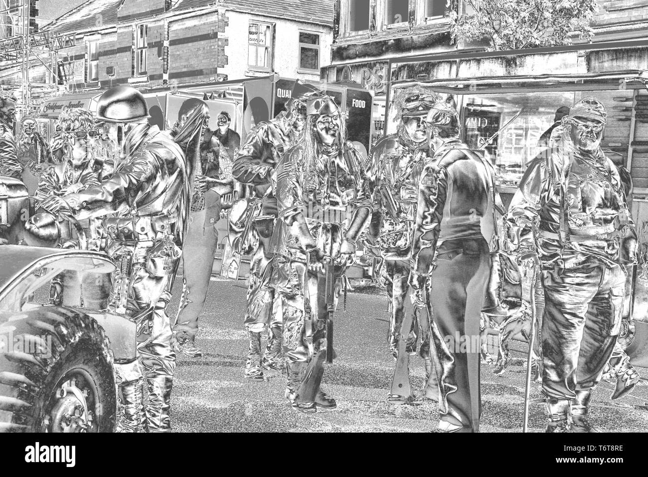 Colwyn Bay Forties Festival, Wales. Images have a Chrome effect Stock