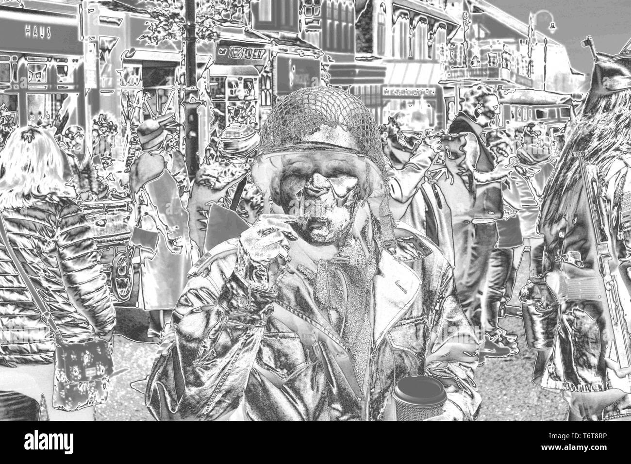 Colwyn Bay Forties Festival, Wales. Images have a Chrome effect Stock Photo
