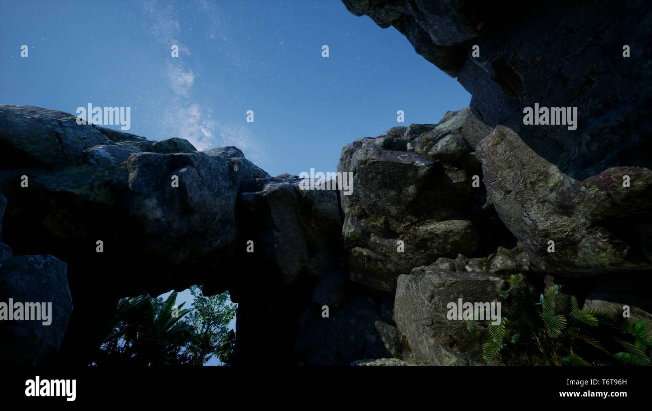 Star trails over rocks hi-res stock photography and images - Alamy