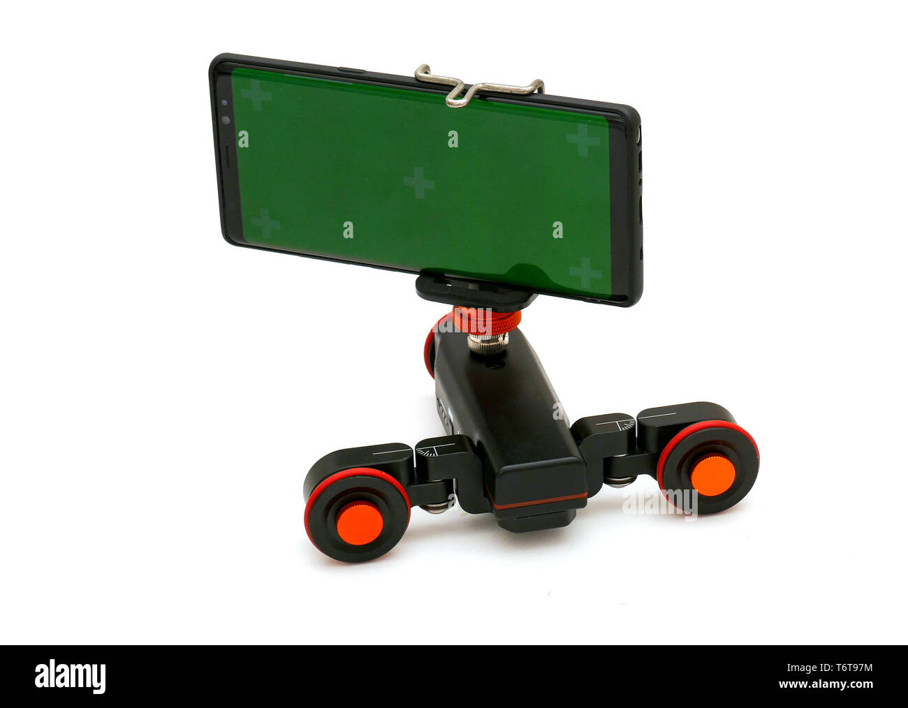 Motorized Camera Table Dolly isolated on white Stock Photo