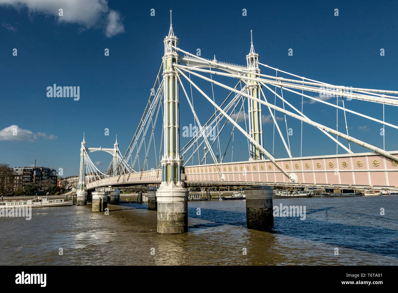 The Albert Bridge, built in 1873, which connects Chelsea on the north