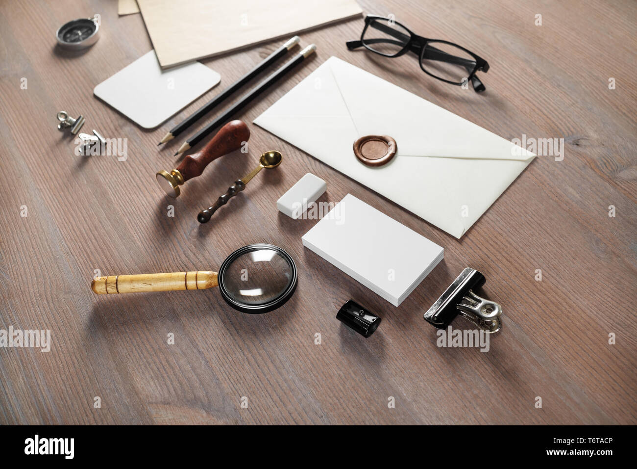 Vintage stationery set Stock Photo Alamy