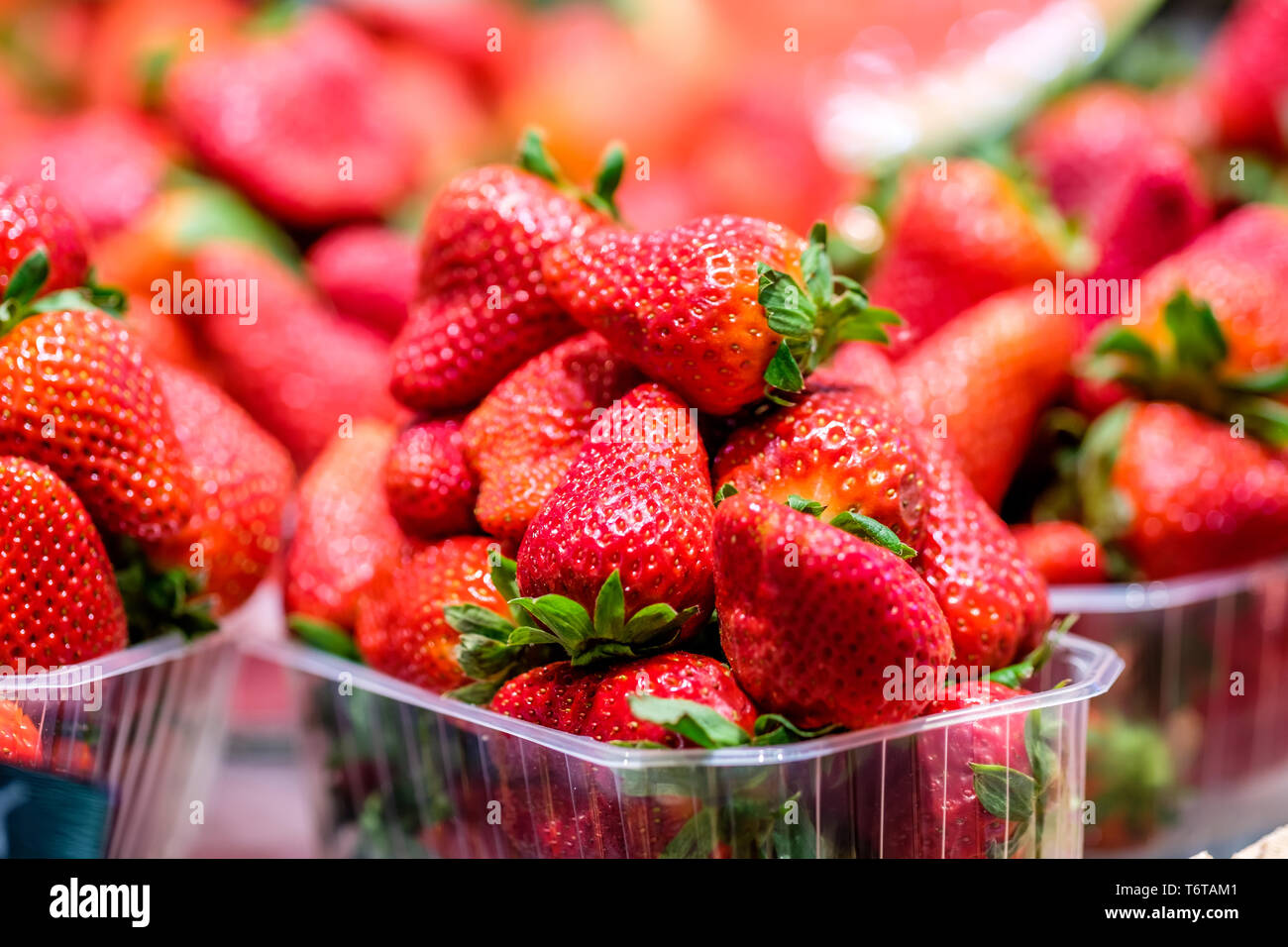 Fresh strawberries for sale at marketplace Stock Photo Alamy
