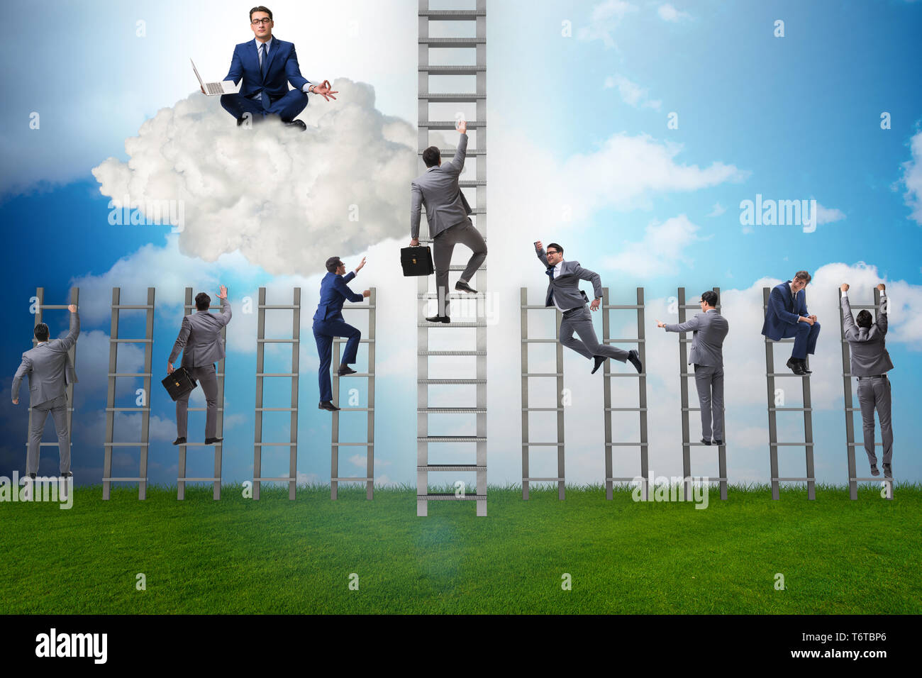 Concept of mentorship in business and career progression Stock Photo