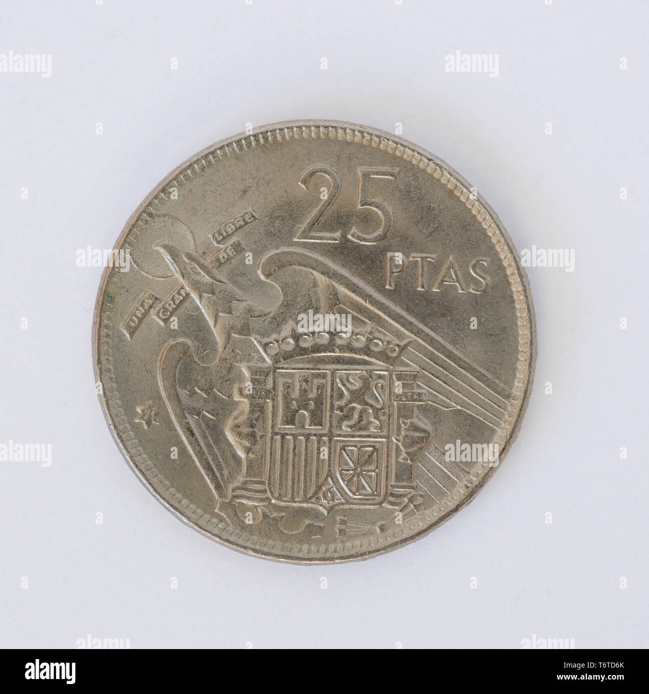 Spain coin - 25 Pesetas 1957 Stock Photo
