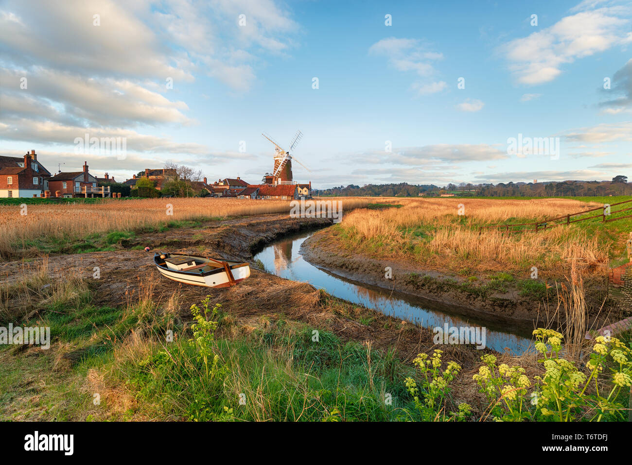 The windmill at Cley next the Sea, a pretty village on the river Glaven on the north coast of Norfolk Stock Photo