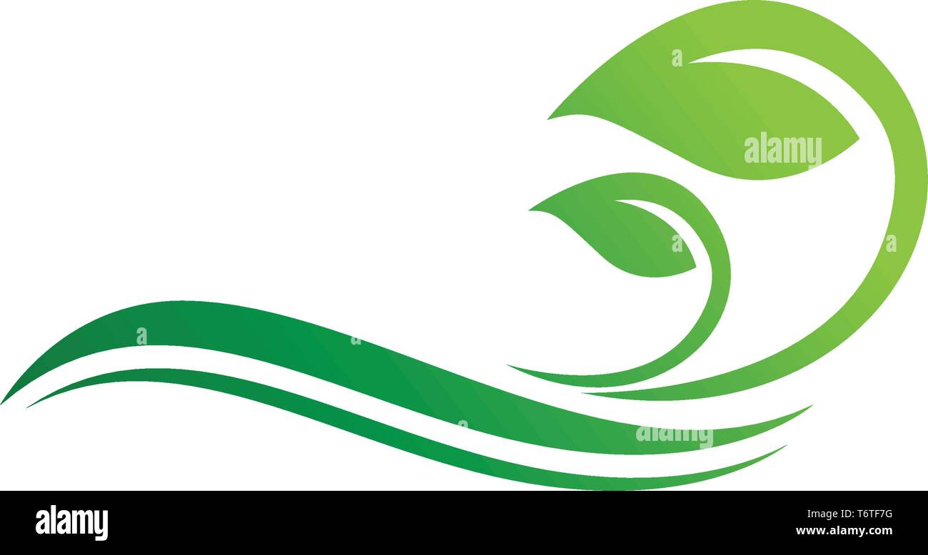 leaf green nature logo and symbol template Vector Stock Vector Image ...