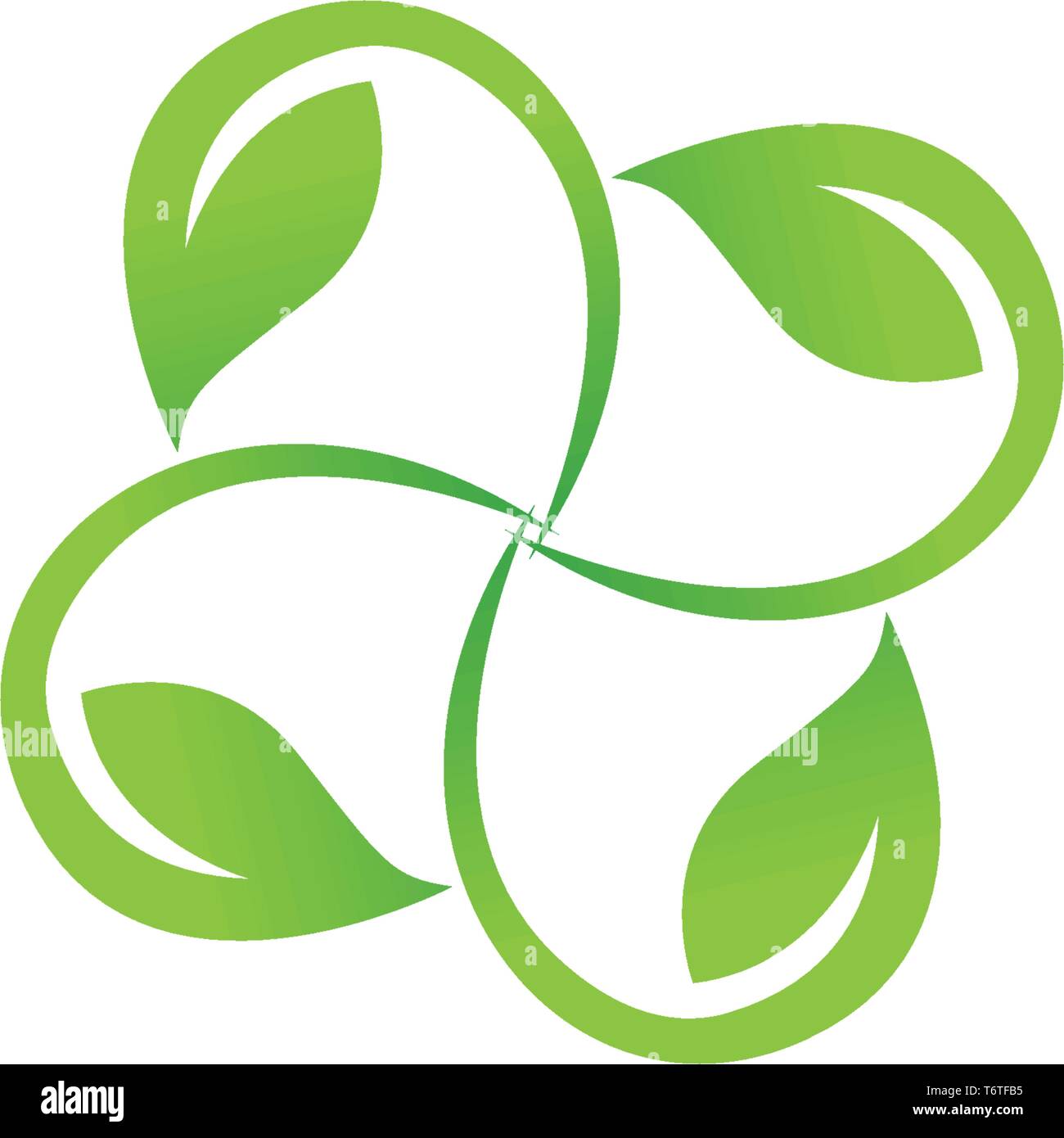 leaf green nature logo and symbol template Vector Stock Vector Image ...