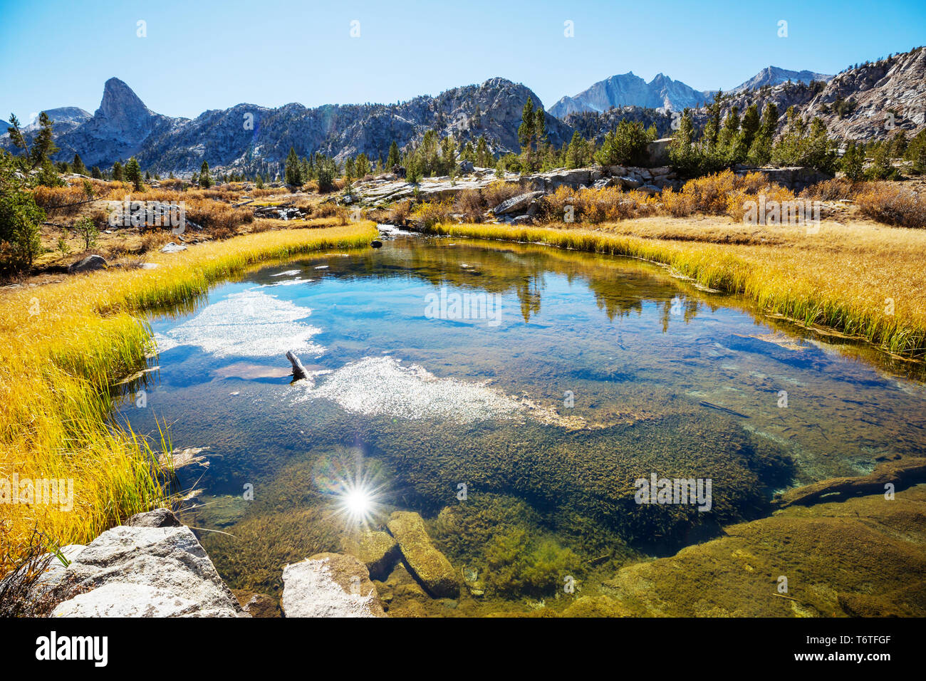 Lake in Sierra Nevada Stock Photo - Alamy