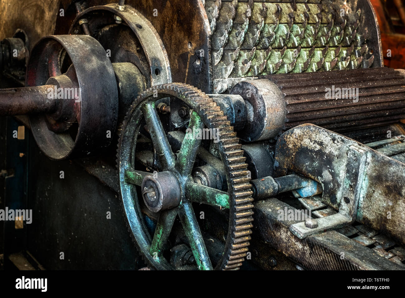 old antique farm machinery Stock Photo Alamy