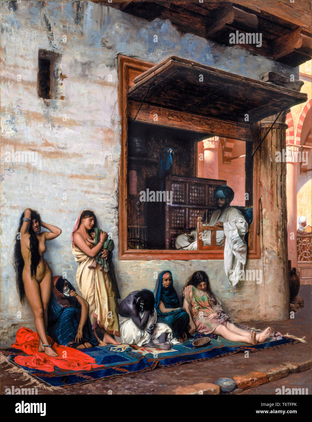 Jean-Léon Gérôme, The Slave Market, painting, 1871 Stock Photo