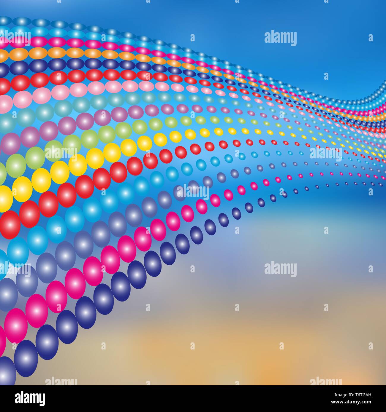 Abstract background with colored balls Stock Vector