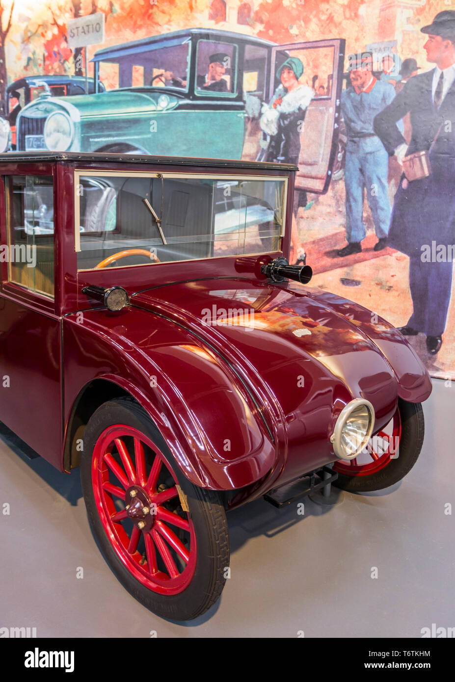 1925 Hanomag 2/10 PS Kommissbrot, German single-cylinder oldtimer at Autoworld, classic car museum in Brussels, Belgium Stock Photo