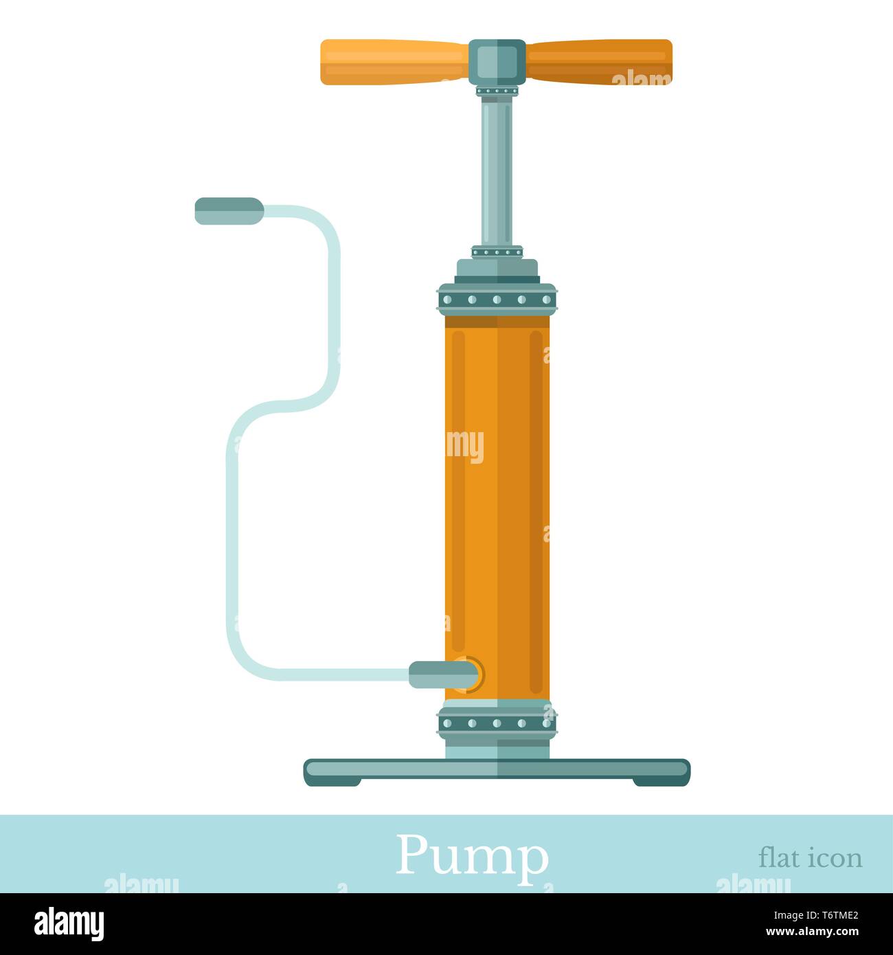 flat icon air pump isolated on white Stock Vector