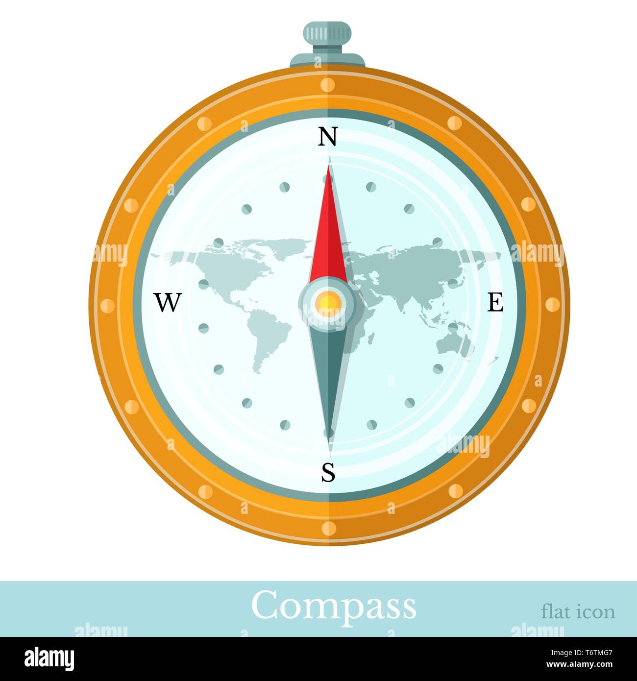 flat icon compass isolated on white Stock Vector Image & Art - Alamy