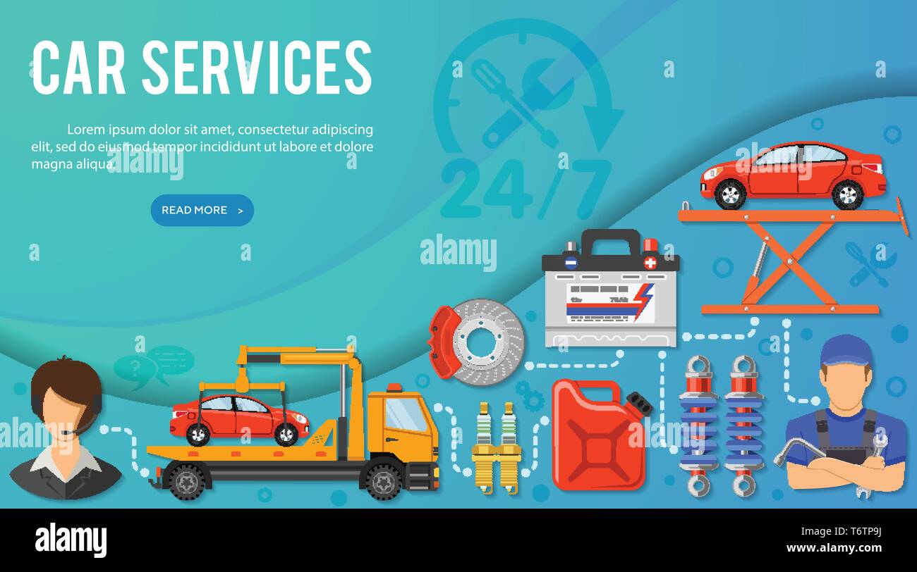 Car Services Banner Stock Vector Image & Art - Alamy