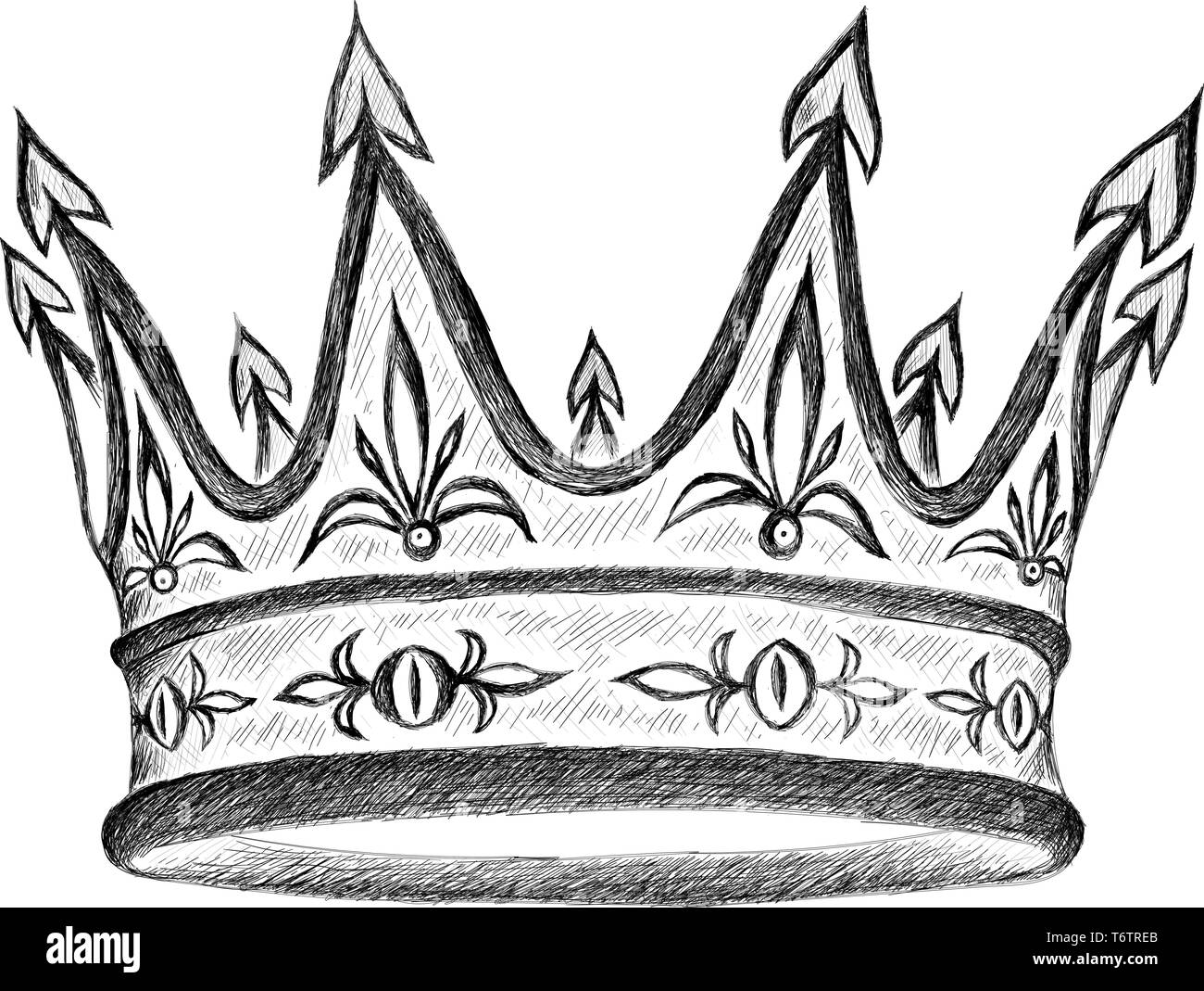 The throne of  kings and crown and cold weapons of the Middle Ages and swords or T-shirt design or outwear. Hunting swords of king background. Stock Vector