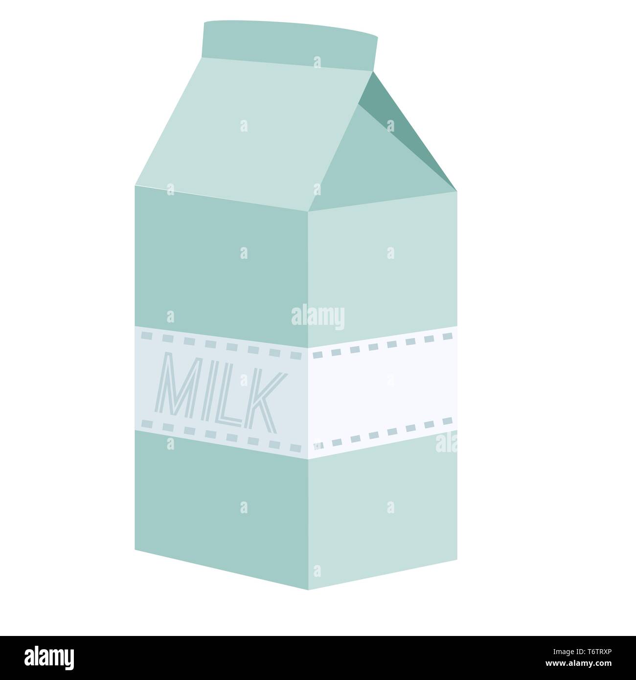 vector flat carton of milk on a white isolated background Stock Vector