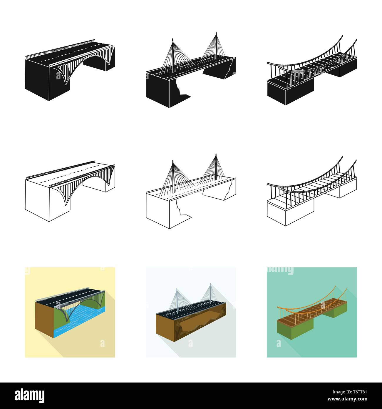 bridge,mounted,sea,modern,hanging,coast,long,bank,river,assembled,metal ...