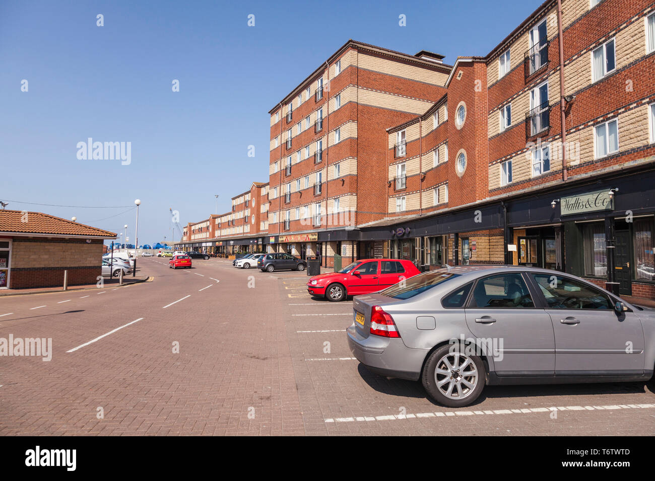 The shops and apartments at the marina at Hartlepool,England,UK Stock Photo