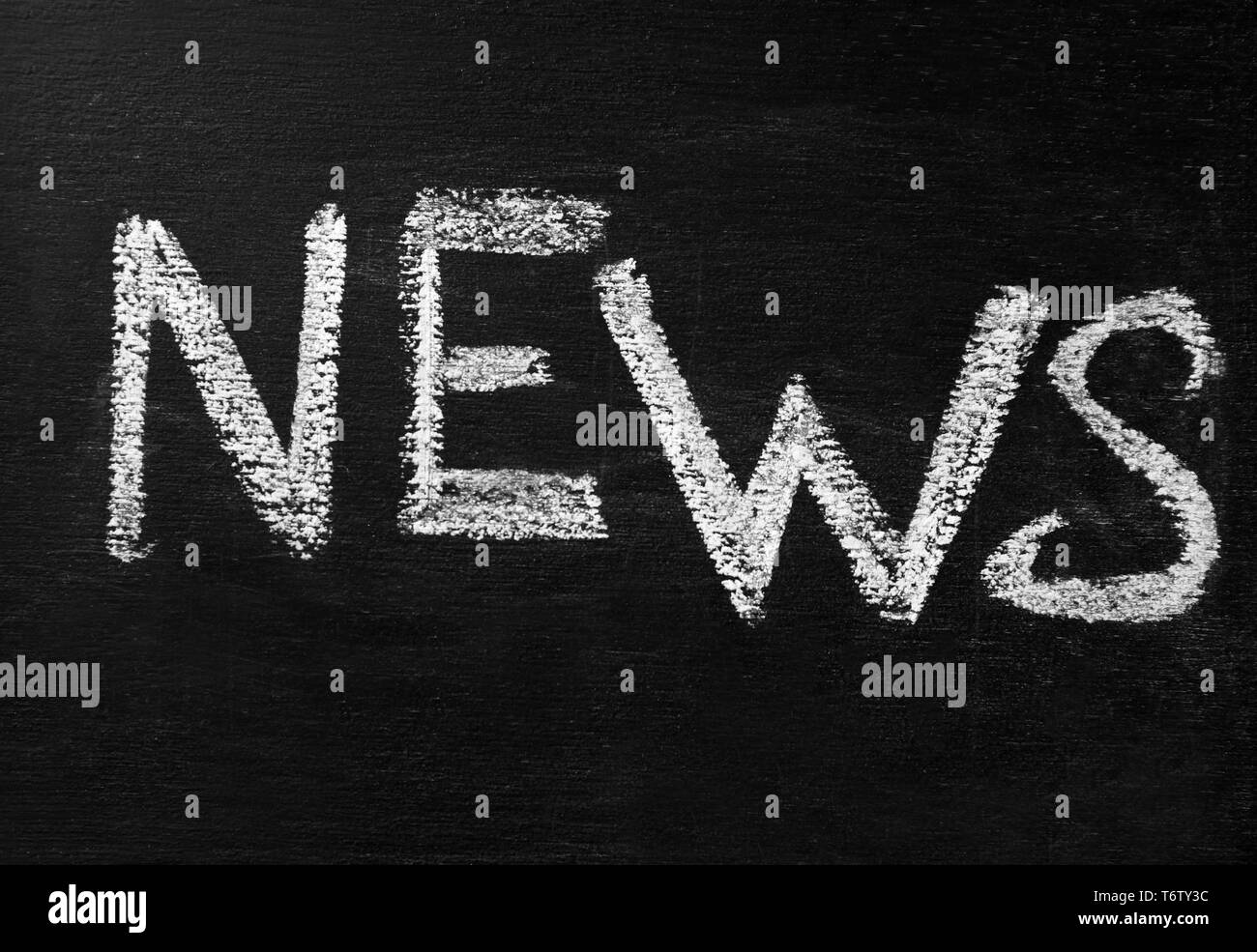 Chalkboard With Word NEWS Closeup Stock Photo Alamy