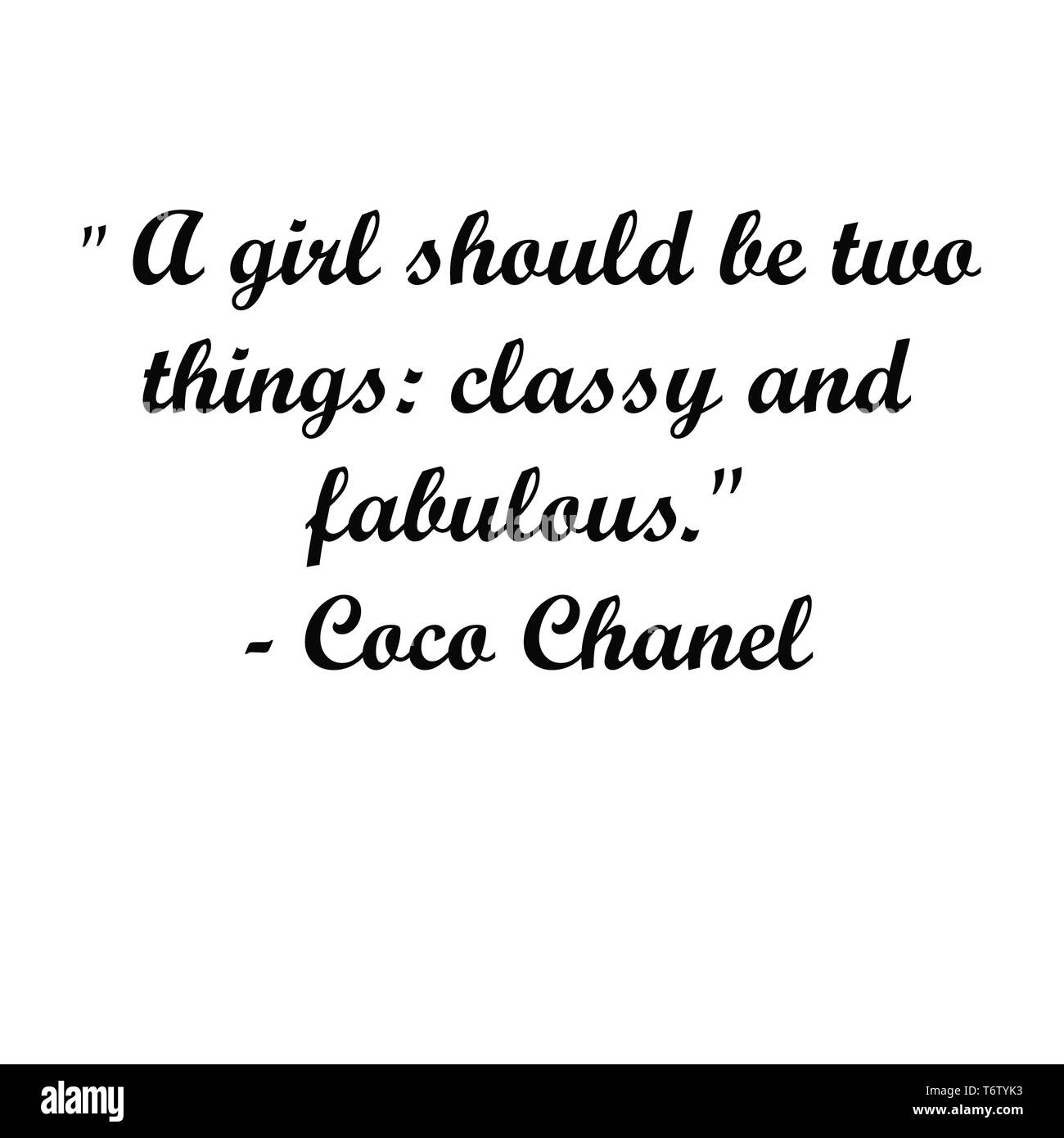 Coco chanel quotes hi-res stock photography and images - Alamy