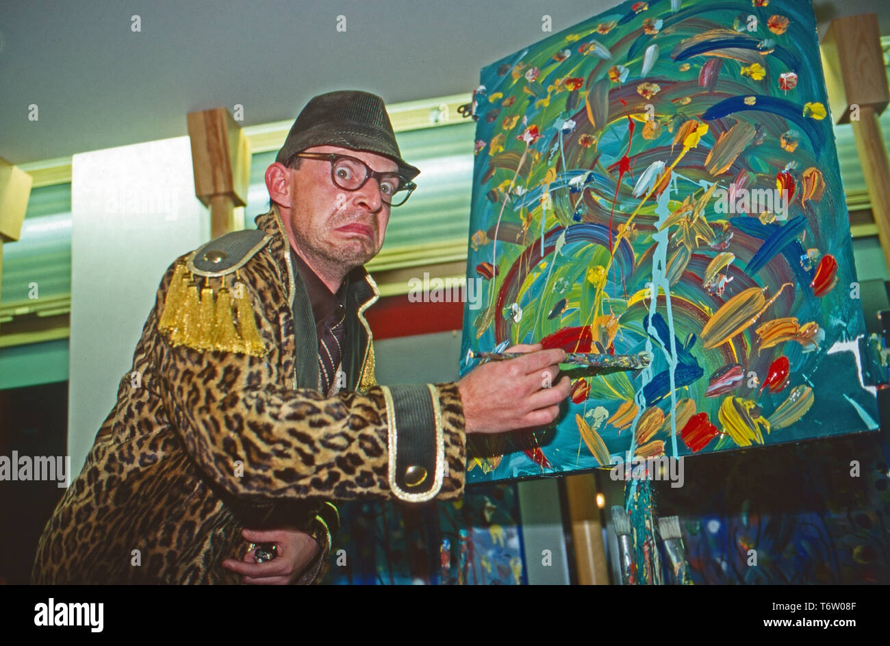 Alexander Bisenz, österreichischer Kabarettist und Maler, Deutschland ca. 1996. Austrian cabaret artist and painter Alexander Bisenz, Germany ca. 1996. Stock Photo