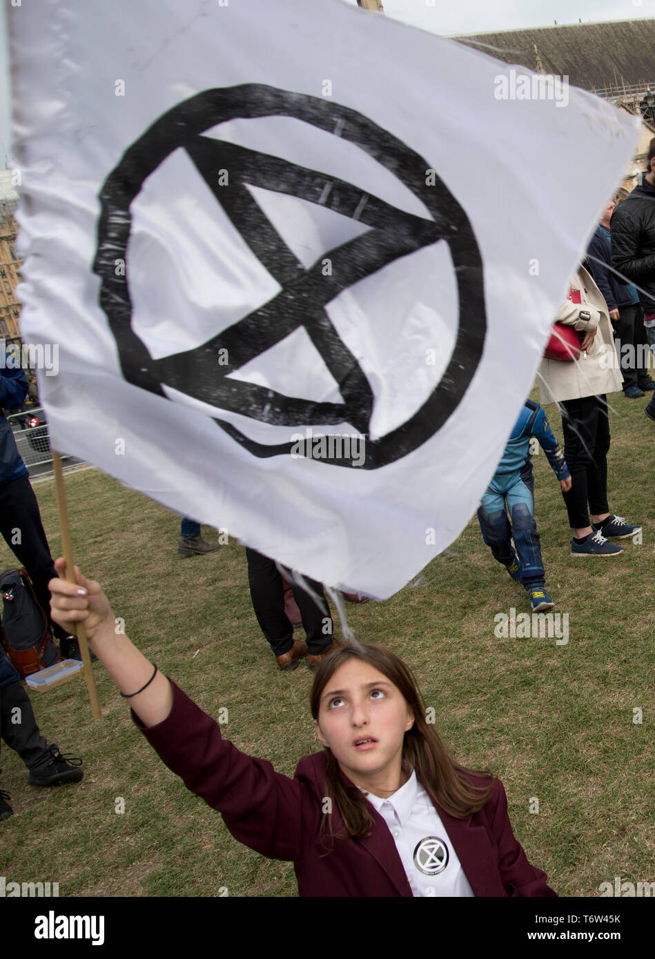 Parliament Square May 1st 2019. Momentum, the youth climate strikers and Extinction Rebellion joined forces as Labour called on the Conservatives to d Stock Photo
