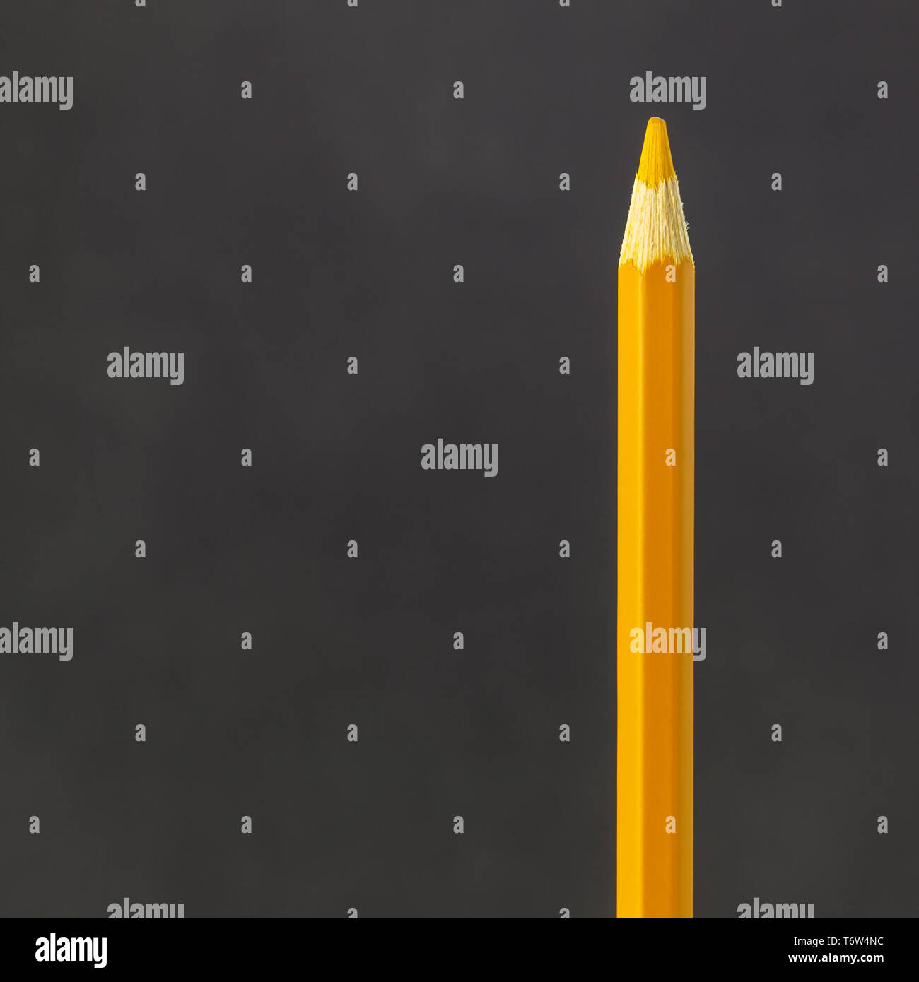 One colored pencil on dark background Stock Photo - Alamy