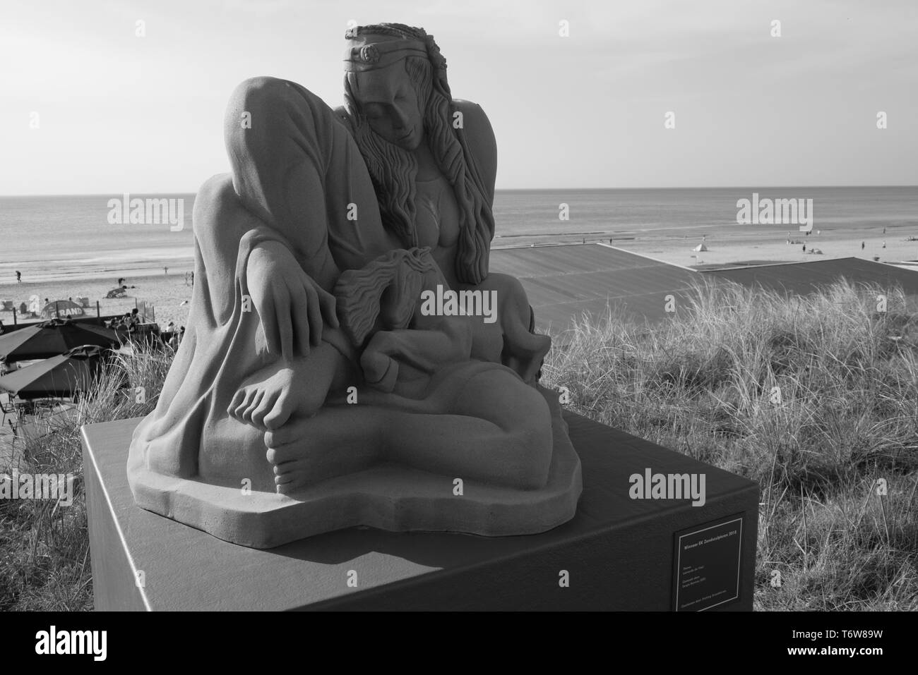 zandvoort,netherlands - sand sculpture winner. Stock Photo