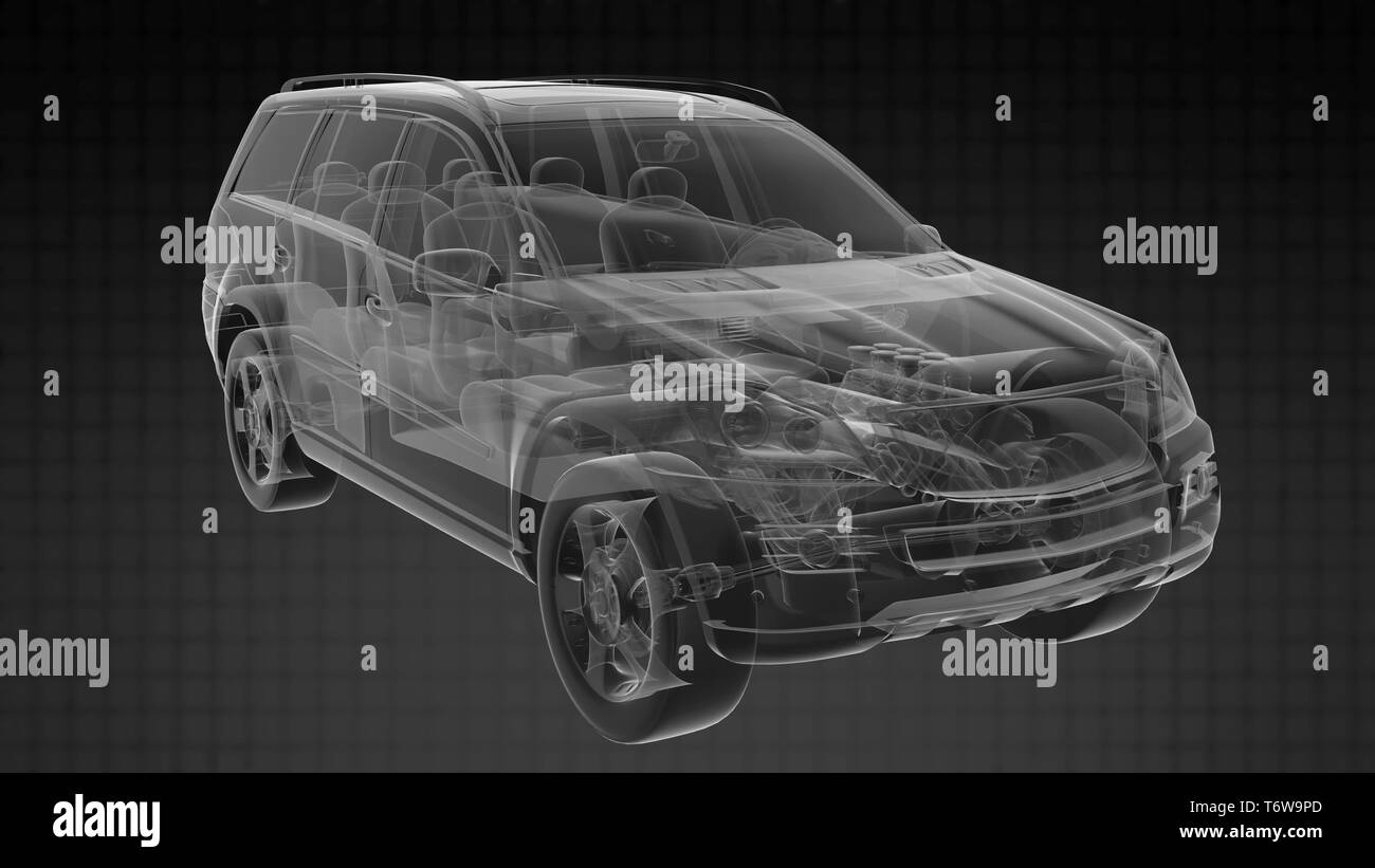 Transparent car engine Black and White Stock Photos & Images - Alamy