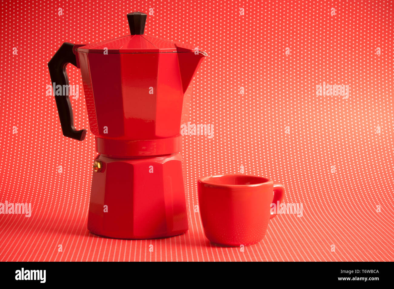 Red Coffee Maker On Hotplate Stock Photo 1517245145