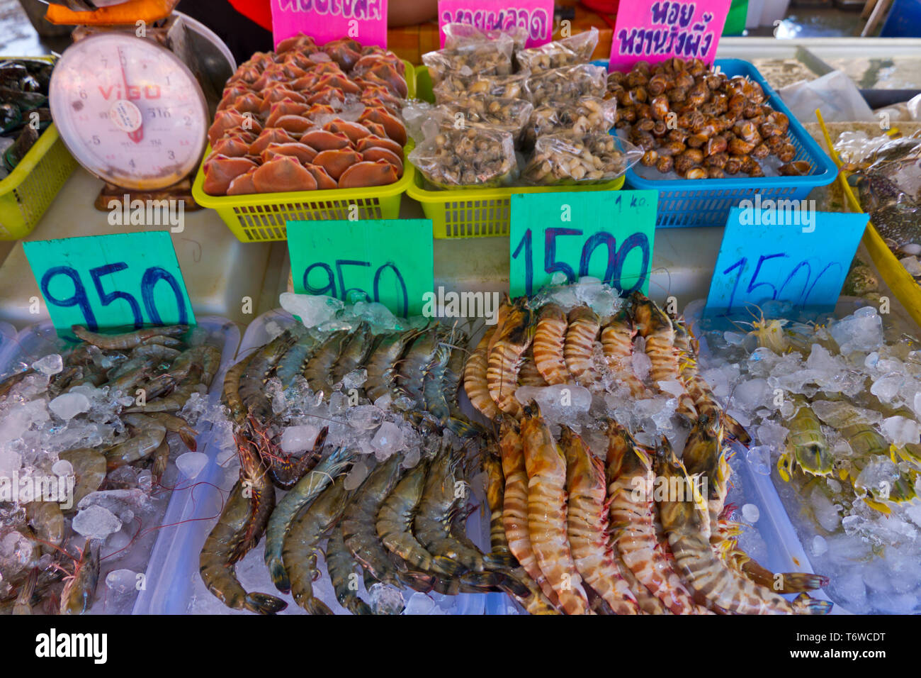Fresh seafood, Rawai seafood market, Rawai, Phuket island, Thailand