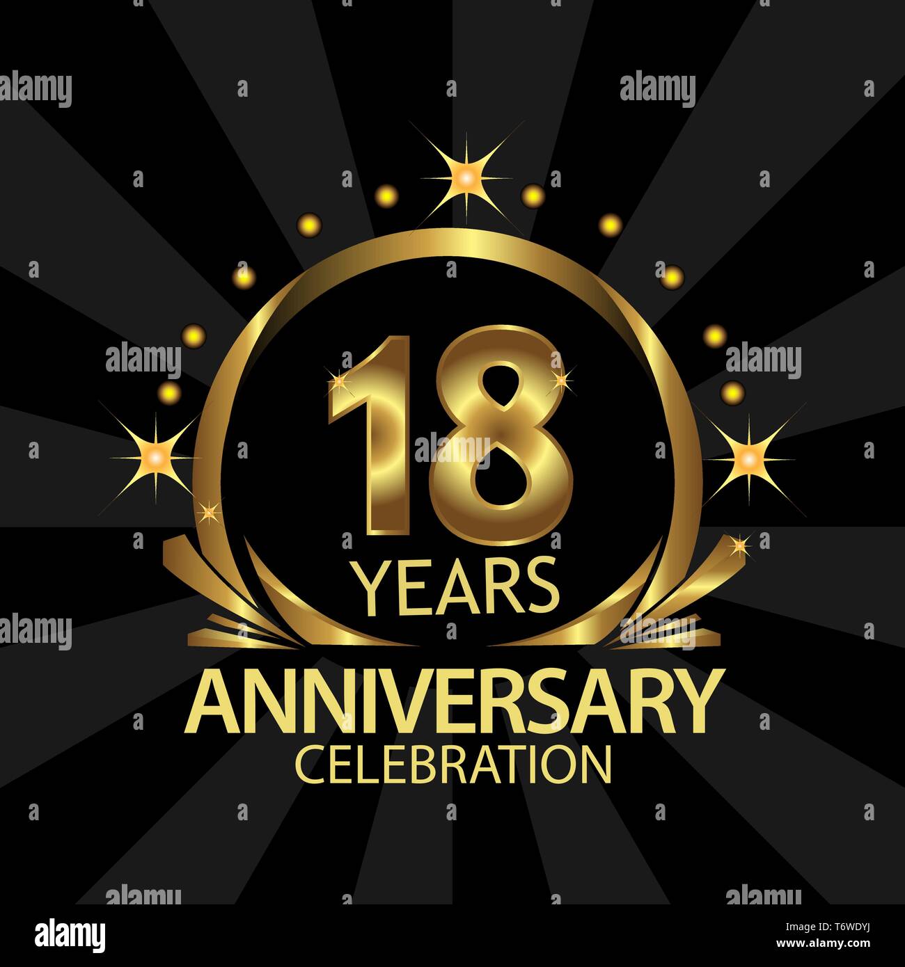 18 years celebration Stock Vector Images - Alamy