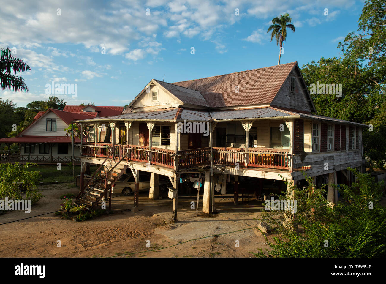 Old plantation home at the historical village Peperpot, Commewijne