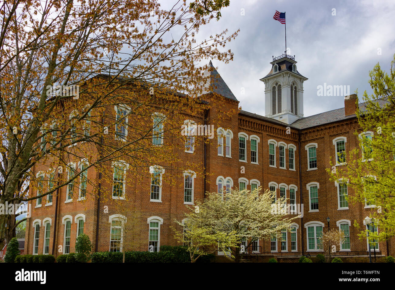 Maryville, Tennessee, USA - April 4, 2019:  Campus of Maryville College founded by Presbyterian minister Isaac L. Anderson in 1819 and is a private li Stock Photo