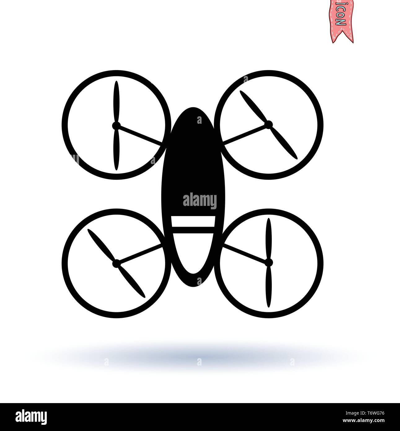 Drone with Camera icon, Vector. Stock Vector